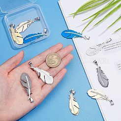 10Pcs 5 Colors 201 Stainless Steel Pendants&nbsp;STAS-UN0035-66
