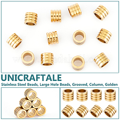 12Pcs 304 Stainless Steel Beads&nbsp;STAS-UN0056-12G