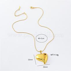 3Pcs European Luxury Stainless Steel 3D Heart Pendant Necklaces for Women&nbsp;UL4801
