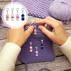 Acrylic Pendant Locking Stitch Markers&nbsp;HJEW-PH02084