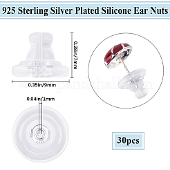 30Pcs Silicone Ear Nuts&nbsp;FIND-BBC0002-29S