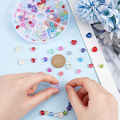 4 Strands 4 Styles Transparent Glass Beads Strand&nbsp;GLAA-PH0003-35