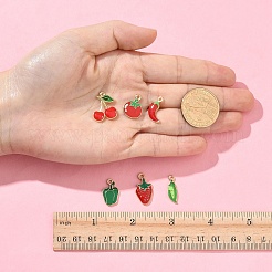6Pcs 6 Styles Alloy Enamel Pendants&nbsp;ENAM-YW0005-68