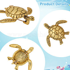 12Pcs Turtle Alloy Lapel Pinks for Backpack Clothes&nbsp;JEWB-CA0001-88AG