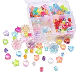 4 Style Transparent Acrylic Beads&nbsp;MACR-YW0001-61