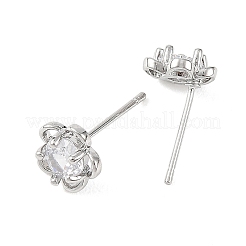 SHEGRACE Brass Micro Pave Cubic Zirconia Stud Earrings&nbsp;XGRQ4N865-721P