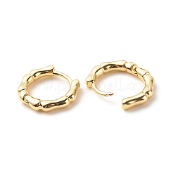 Brass Bamboo Shape Hoop Earrings for Women&nbsp;LS-EJEW-G306-04G