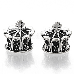 Tibetan Style Alloy European Bead Rhinestone Settings&nbsp;TIBE-S320-067AS-LF