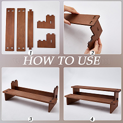 2-Tier Wooden Display Riser Stands for Jewelry Glasses Cosmetic&nbsp;ODIS-WH20025-24A