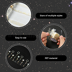 6Pcs 6 Colors PET Self-Adhesive Stickers&nbsp;DIY-SP0005-54