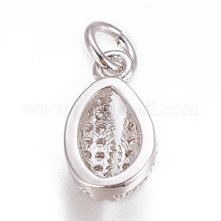 Brass Micro Pave Cubic Zirconia Charms&nbsp;ZIRC-E145-80P
