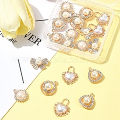 20Pcs 5 Styles Alloy Rhinestone Charms&nbsp;ALRI-FS0001-06