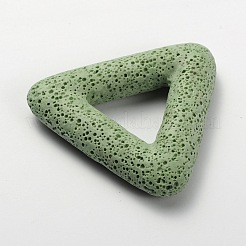 Synthetic Lava Rock Big Triangle Pendants&nbsp;G-O025-04F