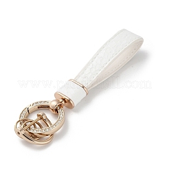 Microfiber & Zinc Alloy & Crystal Rhinestone Keychain&nbsp;KEYC-G062-01D