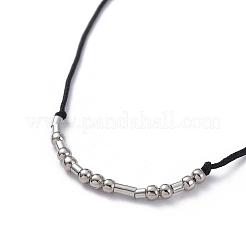 Unisex Adjustable Morse Code Bracelets&nbsp;BJEW-JB04988-02
