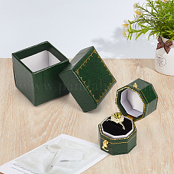 Octagon Cardboard Ring Boxes&nbsp;CON-WH0089-190B