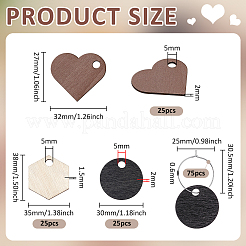 1Bag Plywood Pendants&nbsp;WOOD-BC0001-51