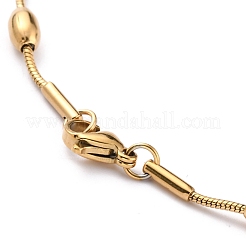 304 Stainless Steel Round Snake Chain Necklaces&nbsp;STAS-G244-84G
