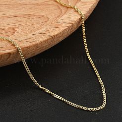 Brass Curb Chain Necklaces for Women&nbsp;NJEW-D302-50G