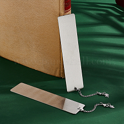 4Pcs Rectangle 201 Stainless Steel Blank Bookmarks&nbsp;AJEW-UN00004