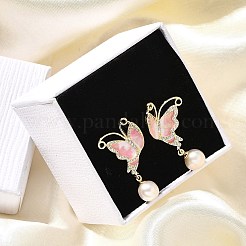 Natural Pearl Dangle Ear Studs&nbsp;EJEW-L099-11G