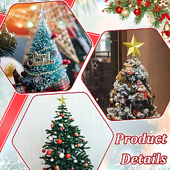 18Pcs 6 Styles Plastic Christmas Treetop Star Ornament&nbsp;AJEW-NB0008-02