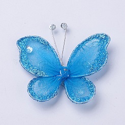 Polyester Butterfly Decoration&nbsp;DIY-WH0018-03B