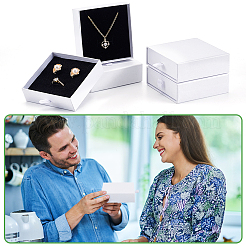 Kraft Paper Necklace Earring Storage Gift Drawer Boxes&nbsp;CON-WH0095-87C