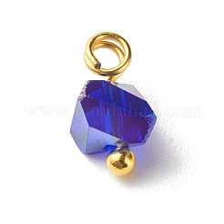 Electroplate Glass Charms&nbsp;PALLOY-JF00821-01