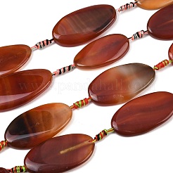 Natural Banded Agate Beads Strands&nbsp;G-F825-H01-02A