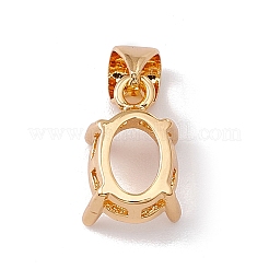 Brass Pendant Cabochon Settings&nbsp;KK-E066-01G-01