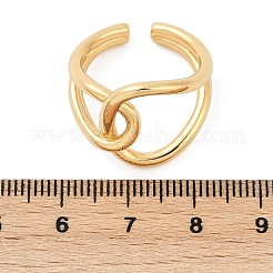 Hollow Brass Open Cuff Rings for Women&nbsp;RJEW-G343-08G
