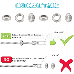 200Pcs Ring 304 Stainless Steel Spacer Beads&nbsp;STAS-UN0058-87B-P