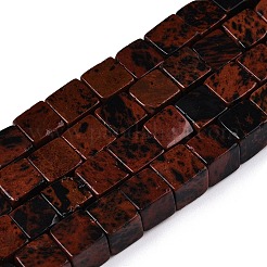 Natural Mahogany Obsidian Beads Strands&nbsp;G-T139-8x8-40A