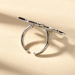 Brass Cuff Rings for Women&nbsp;RJEW-Q008-10P