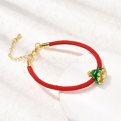 Christmas Nylon Cord Bracelets&nbsp;BJEW-L715-02G-03