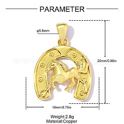 Brass Pendants&nbsp;KK-OY001-38G
