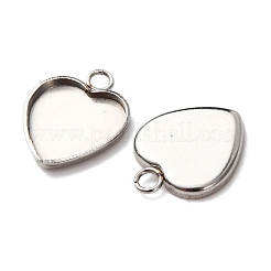 304 Stainless Steel Pendant Cabochon Settings&nbsp;STAS-D379-09A-P