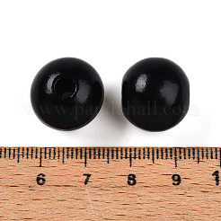 Painted Natural Wood Beads&nbsp;X-WOOD-A018-16mm-20