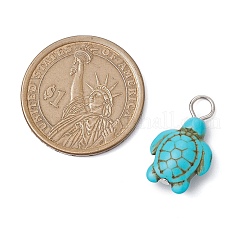 Dyed Synthetic Turquoise Pendants&nbsp;PALLOY-JF02924-01