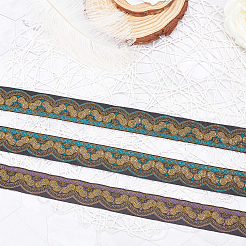 2Rolls 2 Colors Ethnic Style Embroidery Polyester Ribbons&nbsp;OCOR-GA0001-12