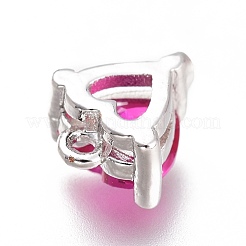 Brass Micro Pave Cubic Zirconia Charms&nbsp;ZIRC-H102-15A-P