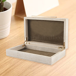 1Pc Wood Covered with PU Leather Jewelry Storage Boxes with Golden Tone Iron Findings&nbsp;CON-CN0001-24
