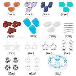 DIY Gemstone Bead Stretch Bracelets Making Kits&nbsp;DIY-SC0012-17