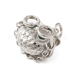 Brass Micro Pave Cubic Zirconia Pendants&nbsp;KK-A228-01P
