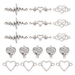 100Pcs 5 Style Tibetan Style Zinc Alloy Links Connectors&nbsp;FIND-LS0001-40AS
