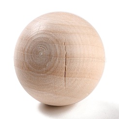 (Defective Closeout Sale: Crack)Natural Wooden Round Ball&nbsp;WOOD-XCP0001-29