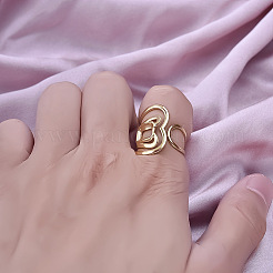 Stylish Irregular Heart-shaped 304 Stainless Steel Cuff Ring for Women&nbsp;BB8988-2