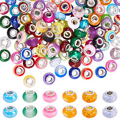120Pcs 6 Styles Resin European Beads&nbsp;RPDL-SC0001-10