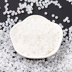 6/0 Opaque Colours Rainbow Plated Round Glass Seed Beads&nbsp;SEED-T006-04D-01
